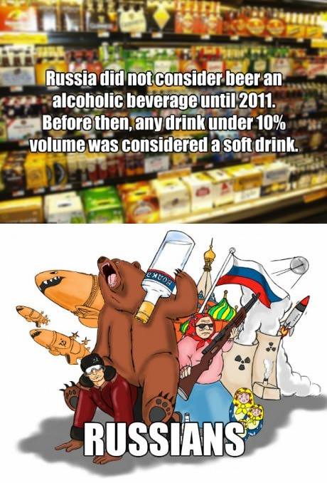 Russians: Only Classified Beer As Alcohol In 2011